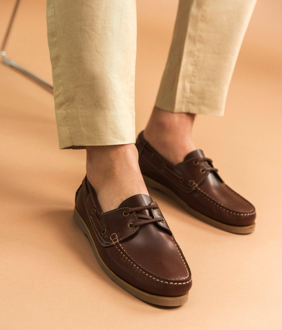 Chaussure Bateau Dustin Marron