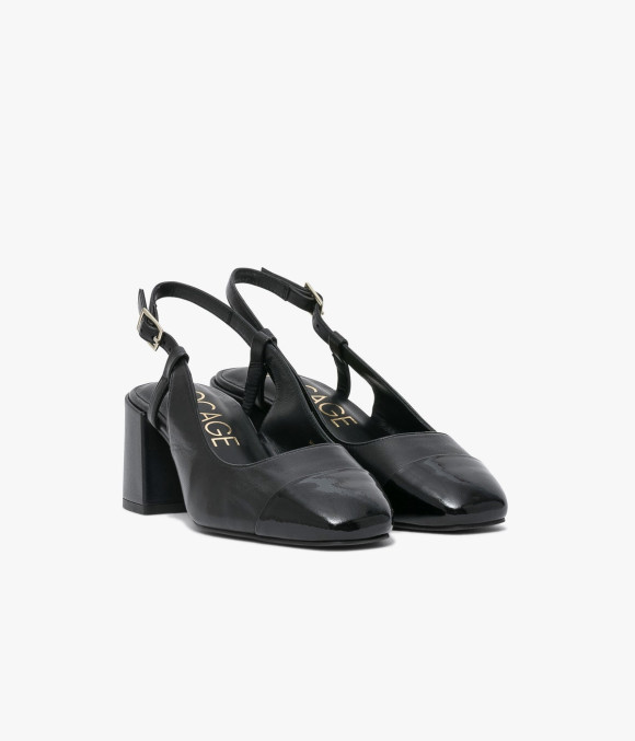Escarpin Sling Back Divine Noir