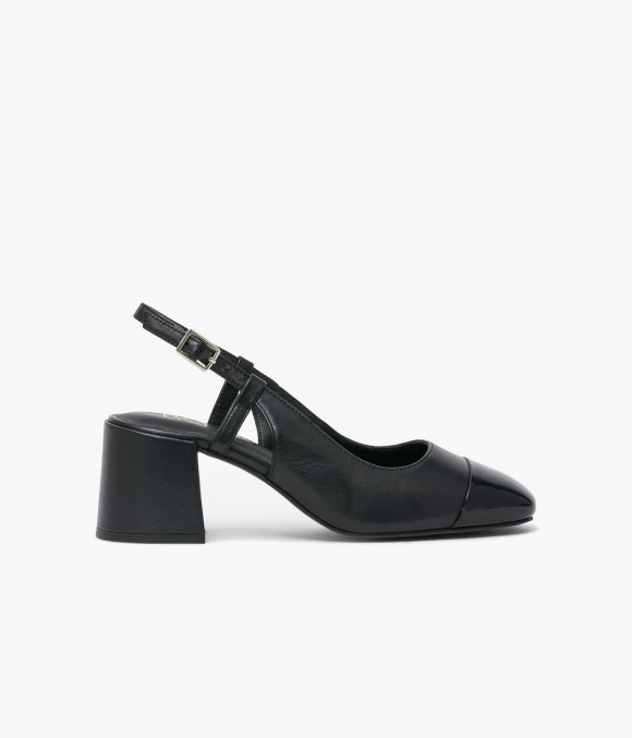 Escarpin Sling Back Divine Noir