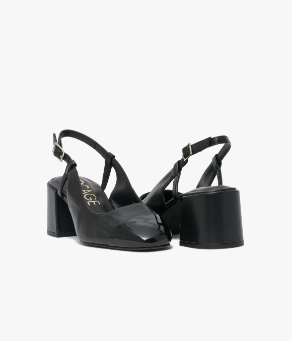 Escarpin Sling Back Divine Noir