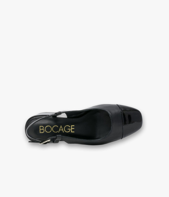 Escarpin Sling Back Divine Noir