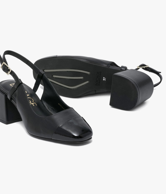 Escarpin Sling Back Divine Noir