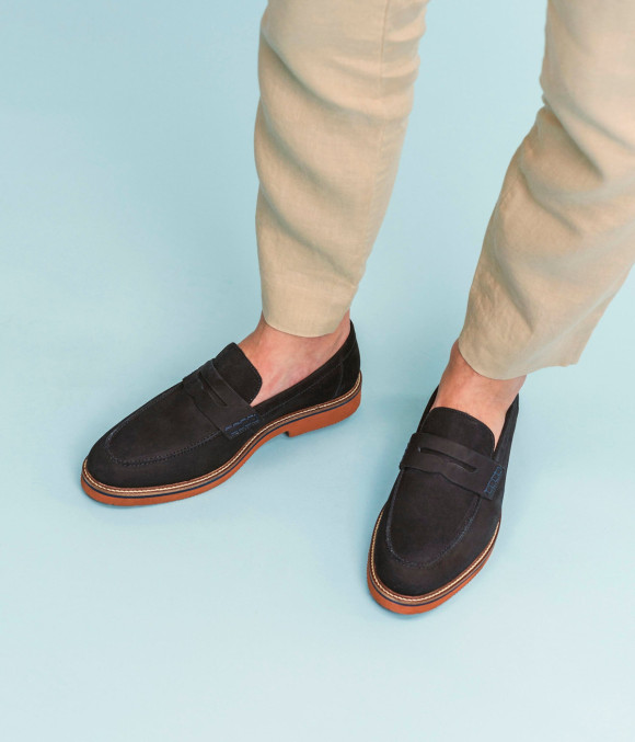 Mocassin Olivier Marine