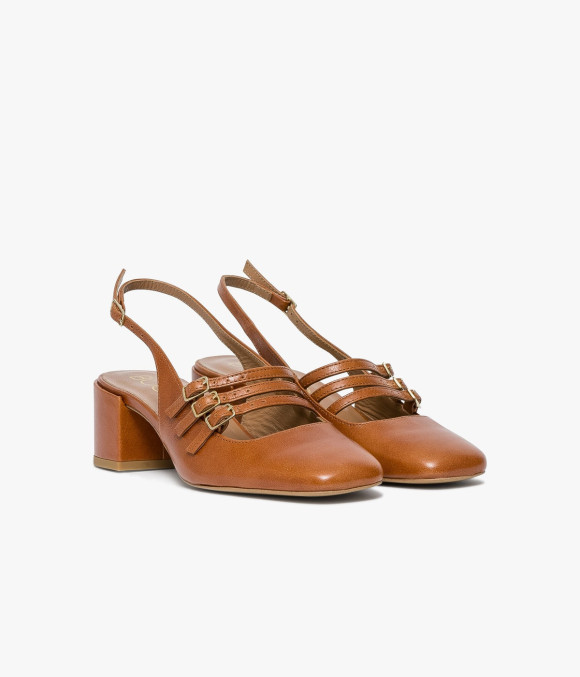 Babies Sling Back Demi Cognac