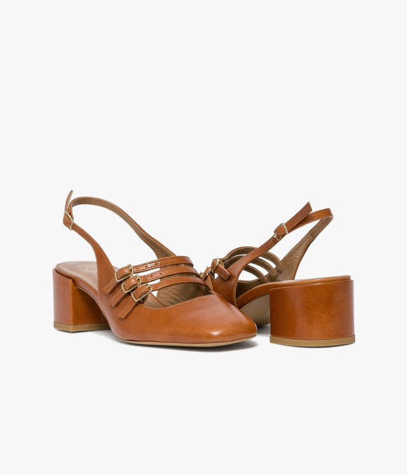 Babies Sling Back Demi Cognac