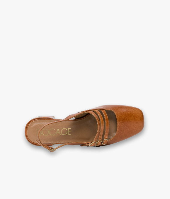 Babies Sling Back Demi Cognac