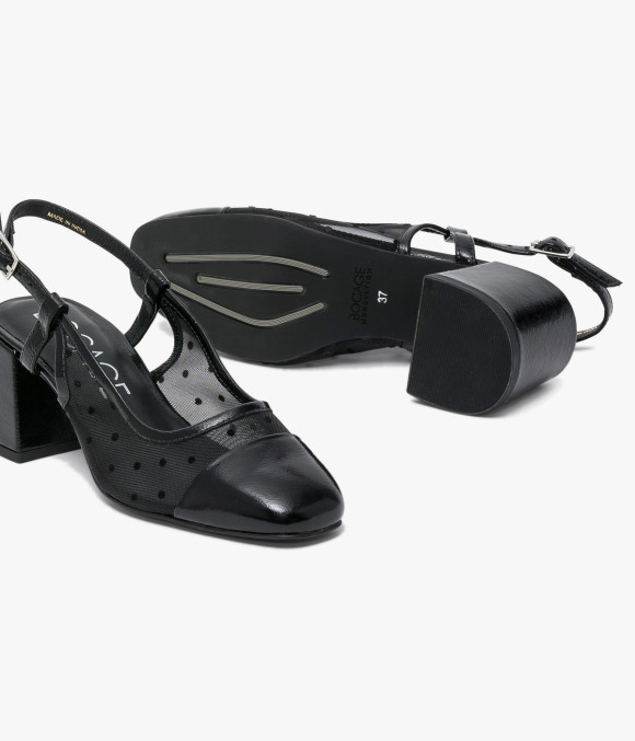Escarpin Sling Back Divina Noir