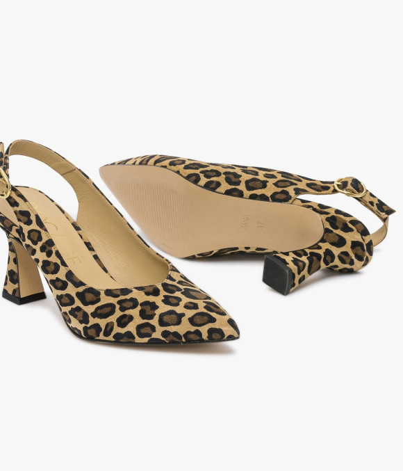 Escarpin Sling Back Daffy Leopard