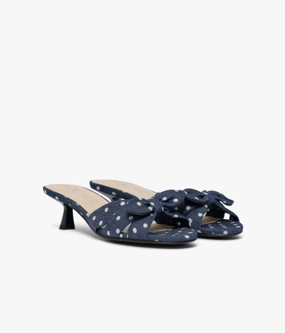 Mule À Talon Valou Bleu
