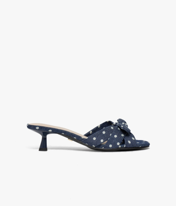 Mule À Talon Valou Bleu