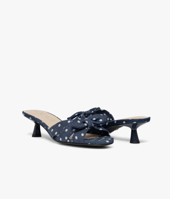 Mule À Talon Valou Bleu