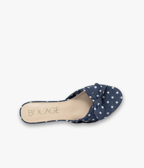 Mule À Talon Valou Bleu
