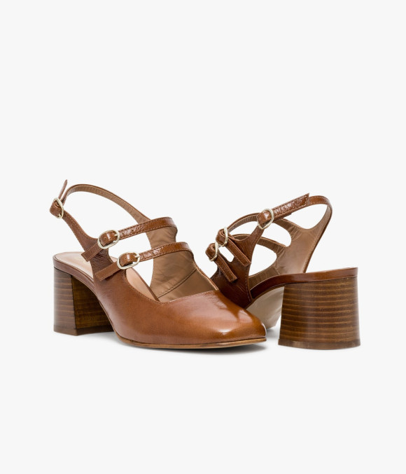 Escarpin Slingback Dipa Cognac