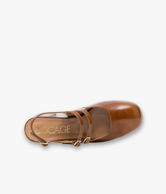 Escarpin Slingback Dipa Cognac