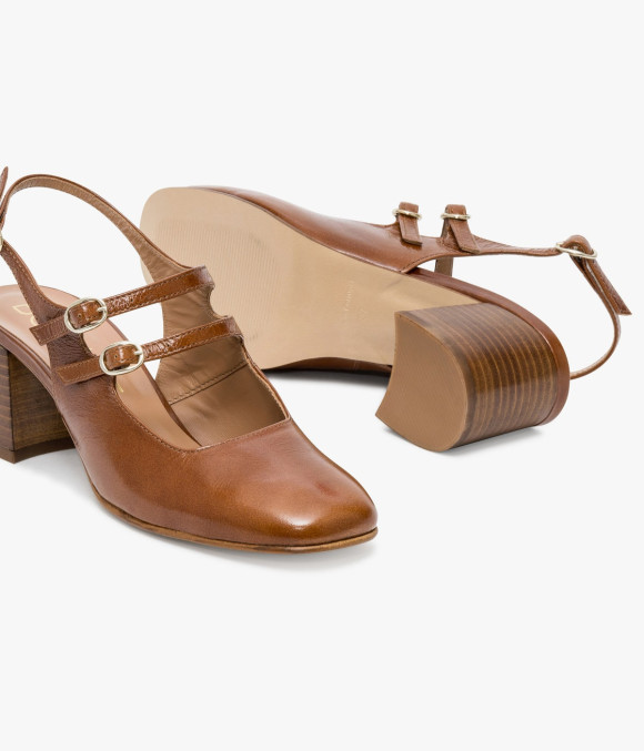 Escarpin Slingback Dipa Cognac