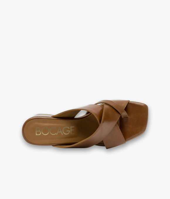 Mule À Talon Vera Cognac