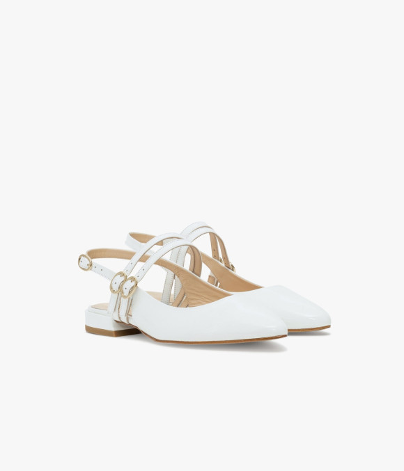 Ballerine Sling Back Sirine Blanc