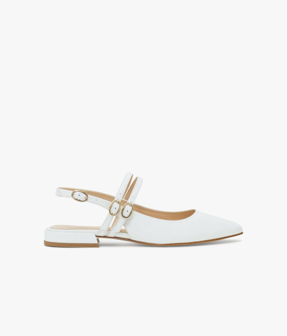 Ballerine Sling Back Sirine Blanc