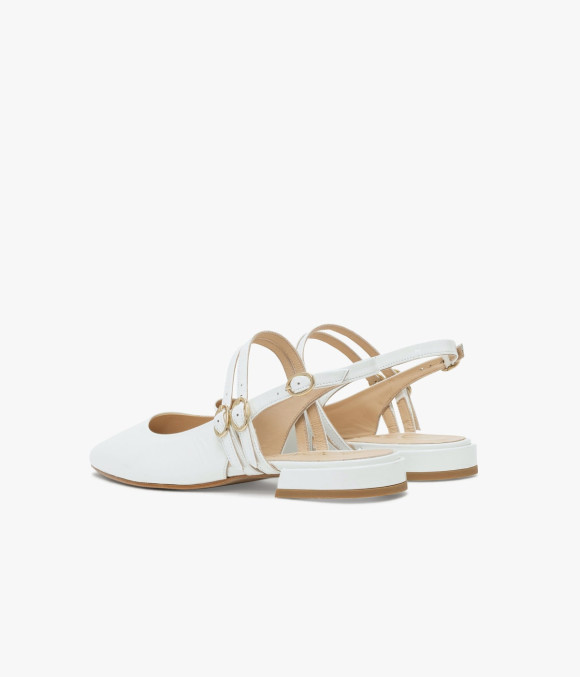 Ballerine Sling Back Sirine Blanc