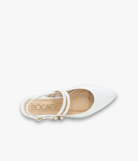Ballerine Sling Back Sirine Blanc