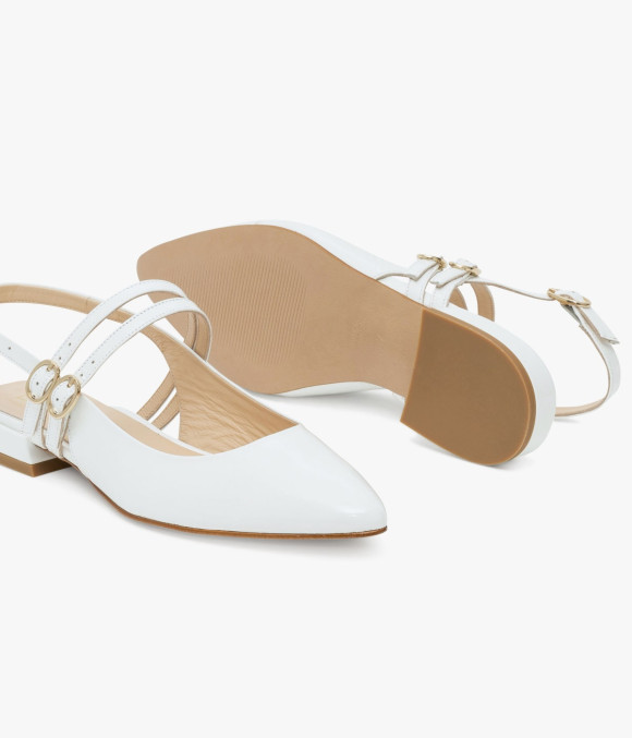 Ballerine Sling Back Sirine Blanc