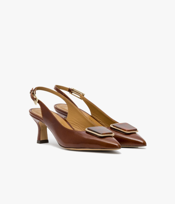 Escarpin Slingback Carlota Cognac