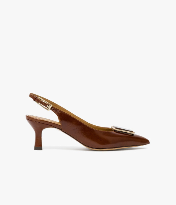 Escarpin Slingback Carlota Cognac