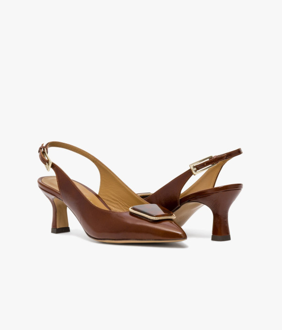 Escarpin Slingback Carlota Cognac
