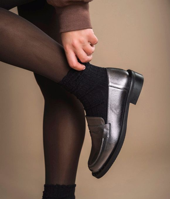 Mocassin Ally Argent