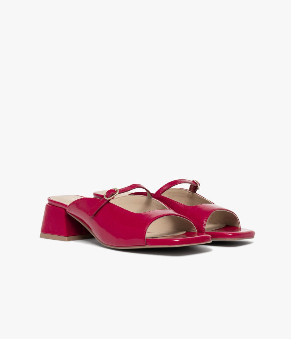 Mule À Talon Venus Rouge