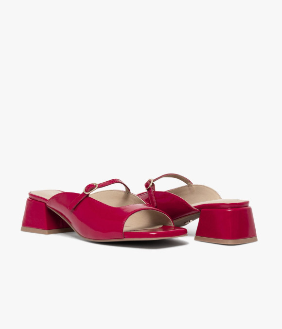 Mule À Talon Venus Rouge