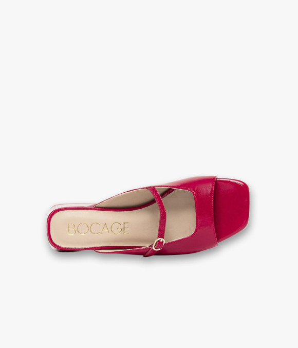 Mule À Talon Venus Rouge