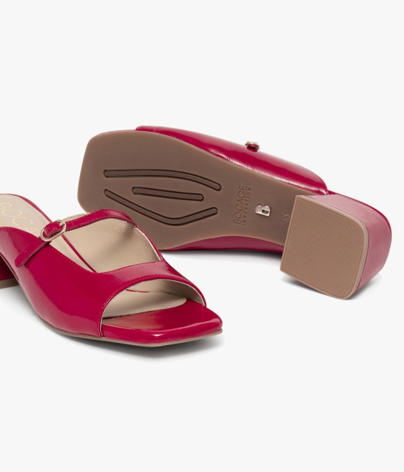 Mule À Talon Venus Rouge