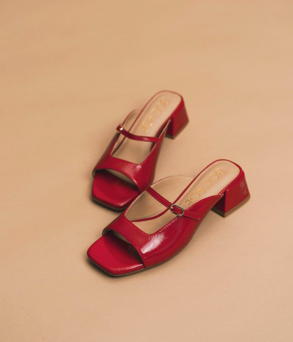 Mule À Talon Venus Rouge