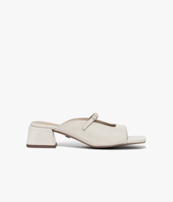 Mule À Talon Venus Blanc Casse