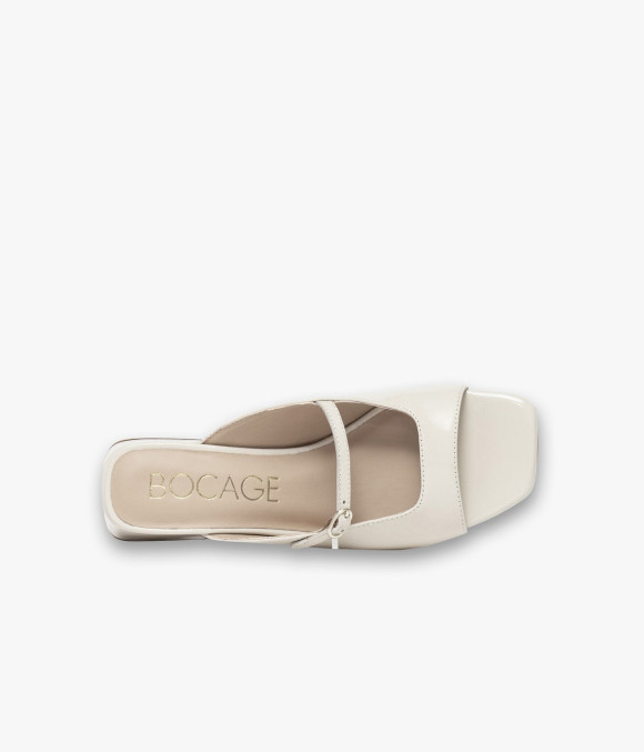 Mule À Talon Venus Blanc Casse