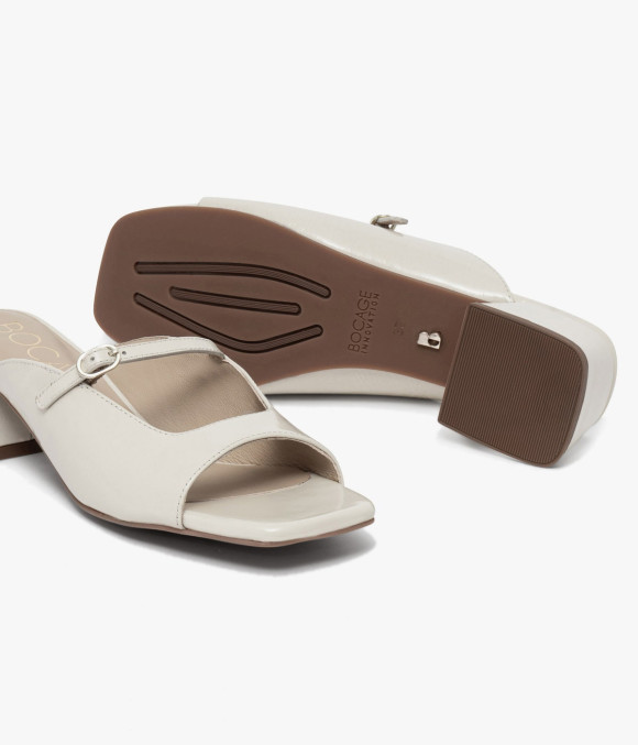 Mule À Talon Venus Blanc Casse