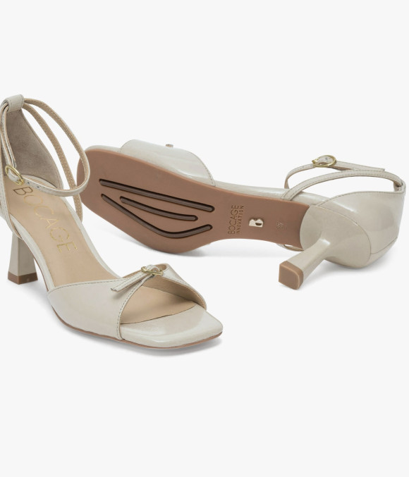 Sandale Henriet Blanc Cassé