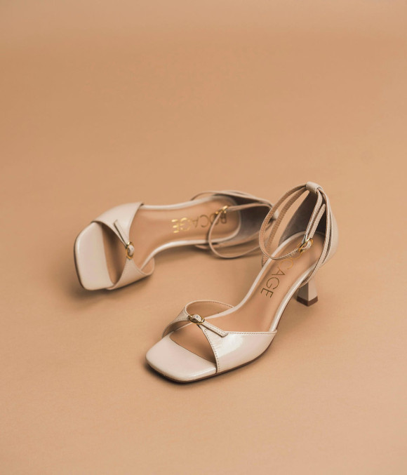 Sandale Henriet Blanc Cassé