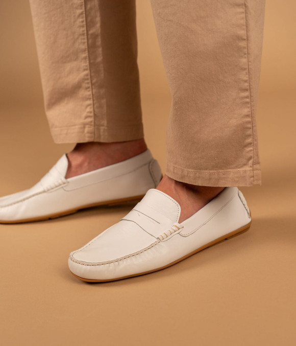 Mocassin Aristide Blanc