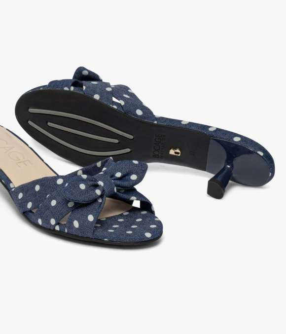 Mule À Talon Valou Bleu