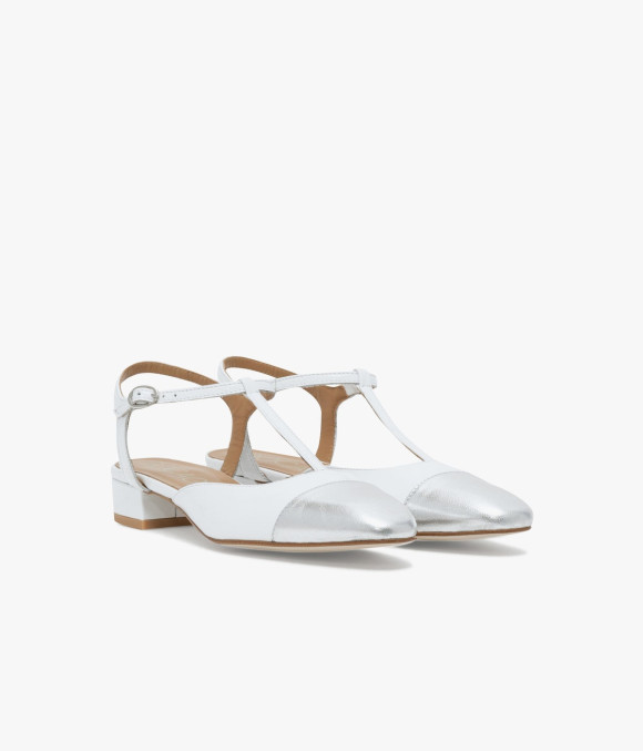 Escarpin Salome Blanc