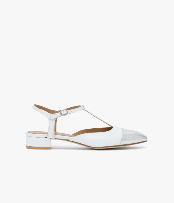 Escarpin Salome Blanc