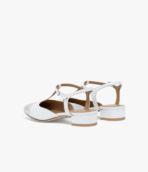 Escarpin Salome Blanc