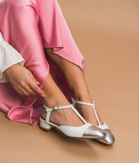 Escarpin Salome Blanc