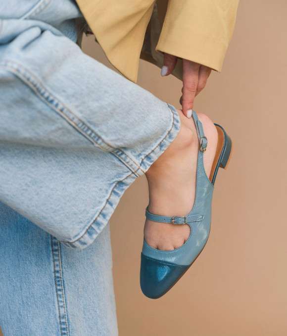 Ballerine Slingback Swann Bleu