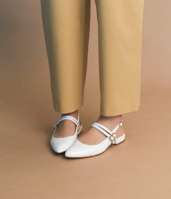 Ballerine Slingback Sirine Blanc