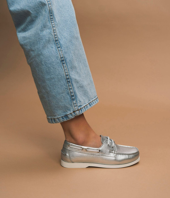 Chaussure Bateau Ashley Argent
