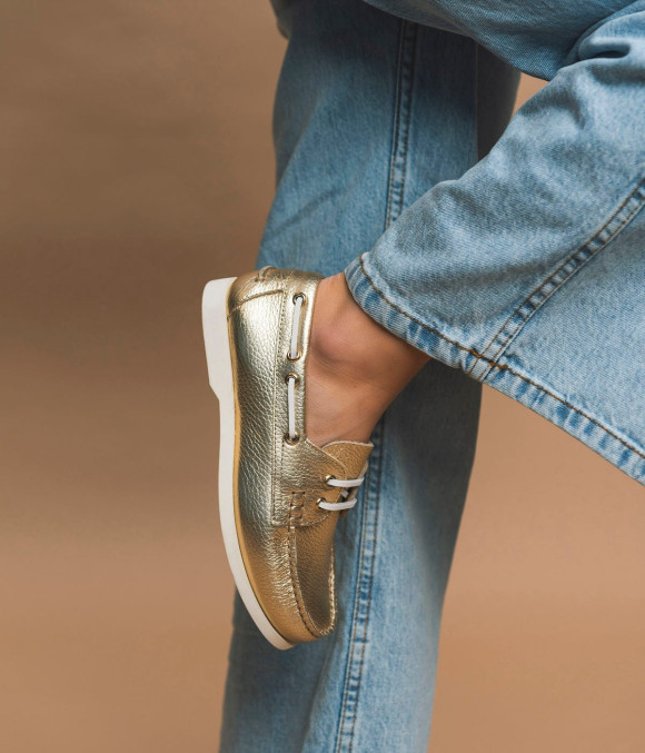 Chaussure Bateau Ashley Doré
