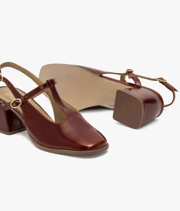 Escarpin Slingback Dori Cognac